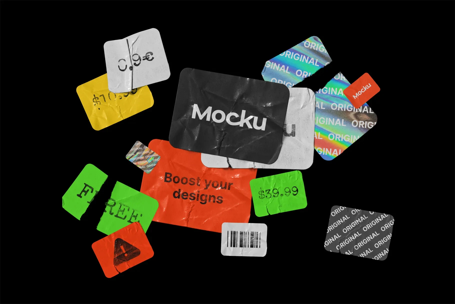 Free Pricing Sticker Mockups Pack